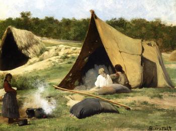 Albert Bierstadt : Indian Camp